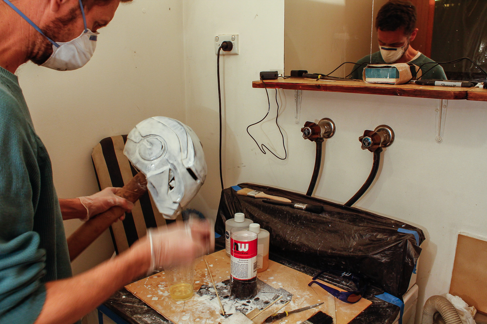 Polyurethane resin coating.