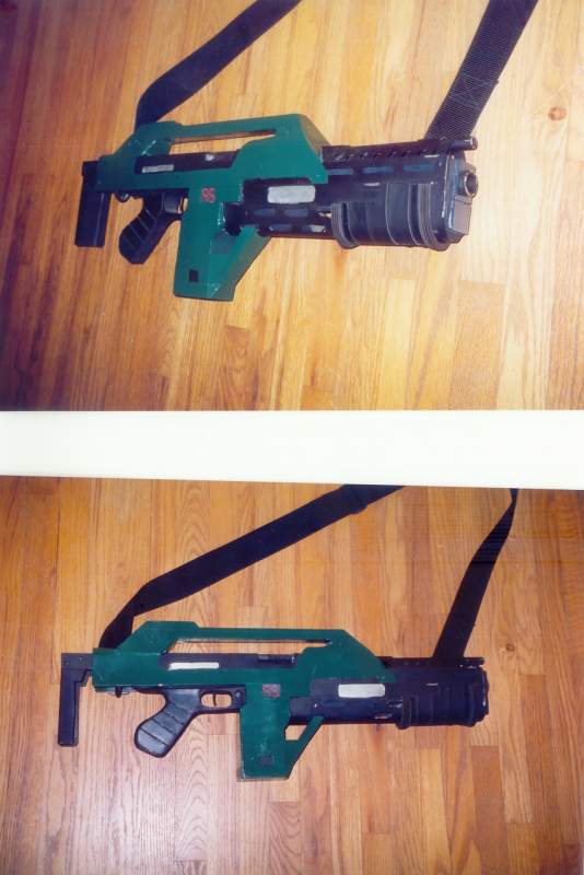 Pulse Rifle - quick and dirty scratch build, wood & aluminum sheet, mostly, for my Hudson costume.
