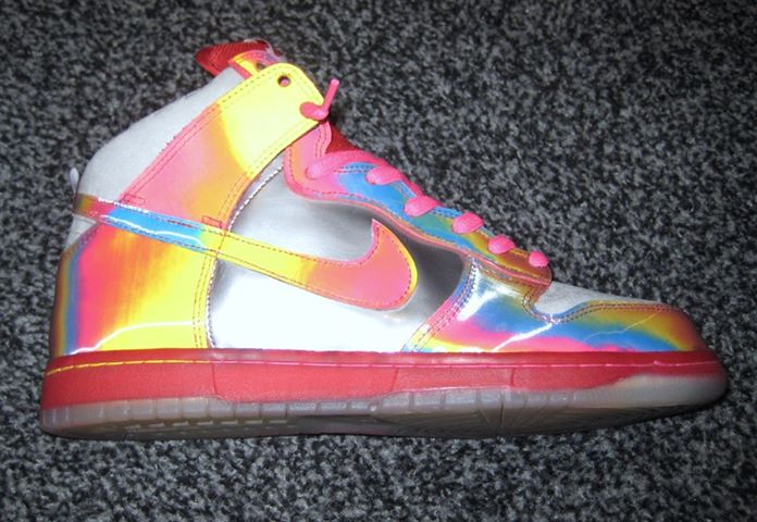 Rainbow Shimmy Lenticular sheet for Nike sneaker