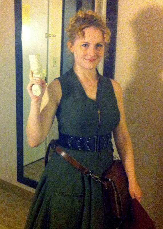 Ready to head out for the evening, GallifreyOne 2013. Photo by netrogue.