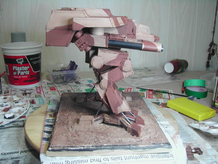 scratch built warhound titan, weathering still in progress