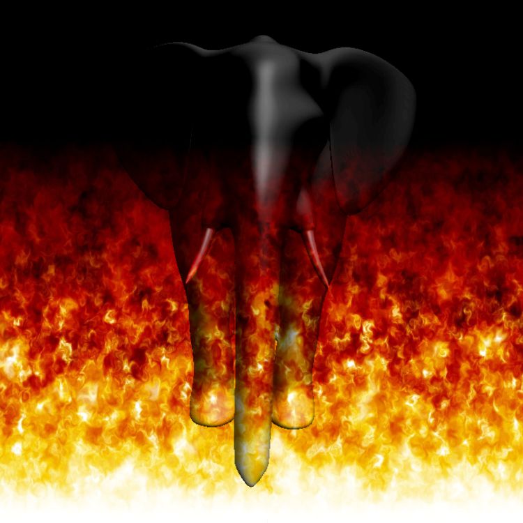 Seamless Flames Uni Directional