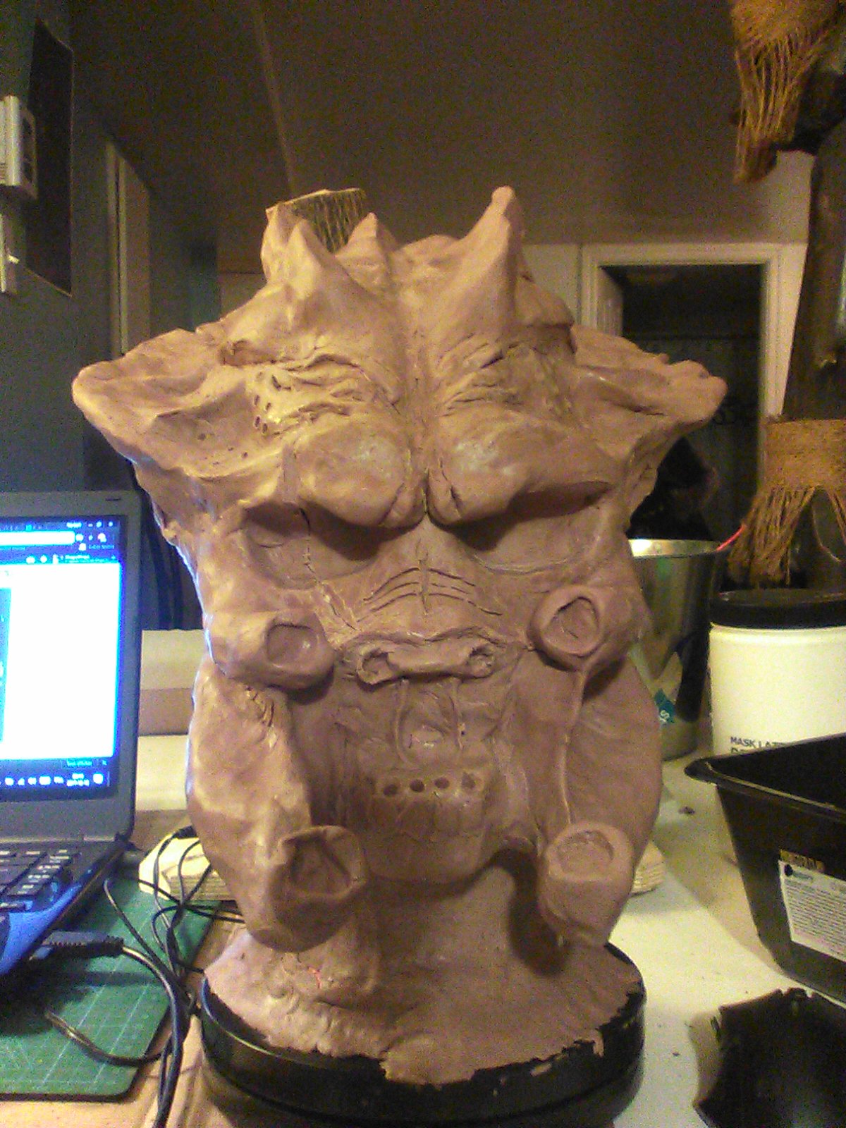 Second Version of Jir'Xar head JUST AFTER UNMOLDING