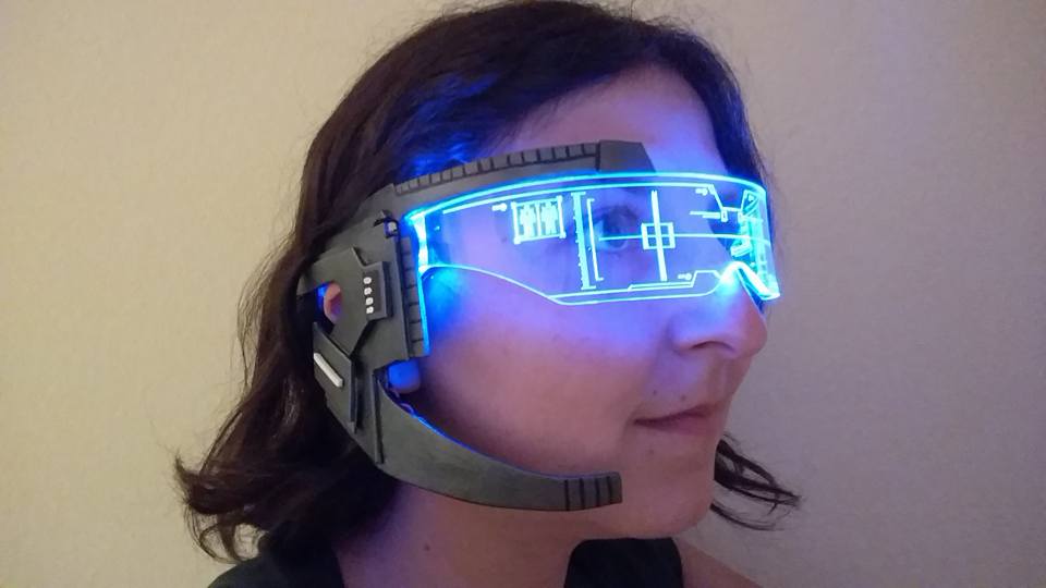 Sentry visor from Mass Effect, the acrylic visor with LEDs came from a seller on Etsy but I added the EVA foam headset