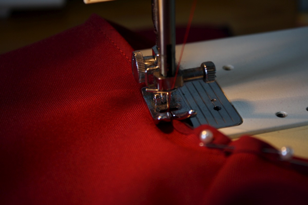 Sewing bias binding