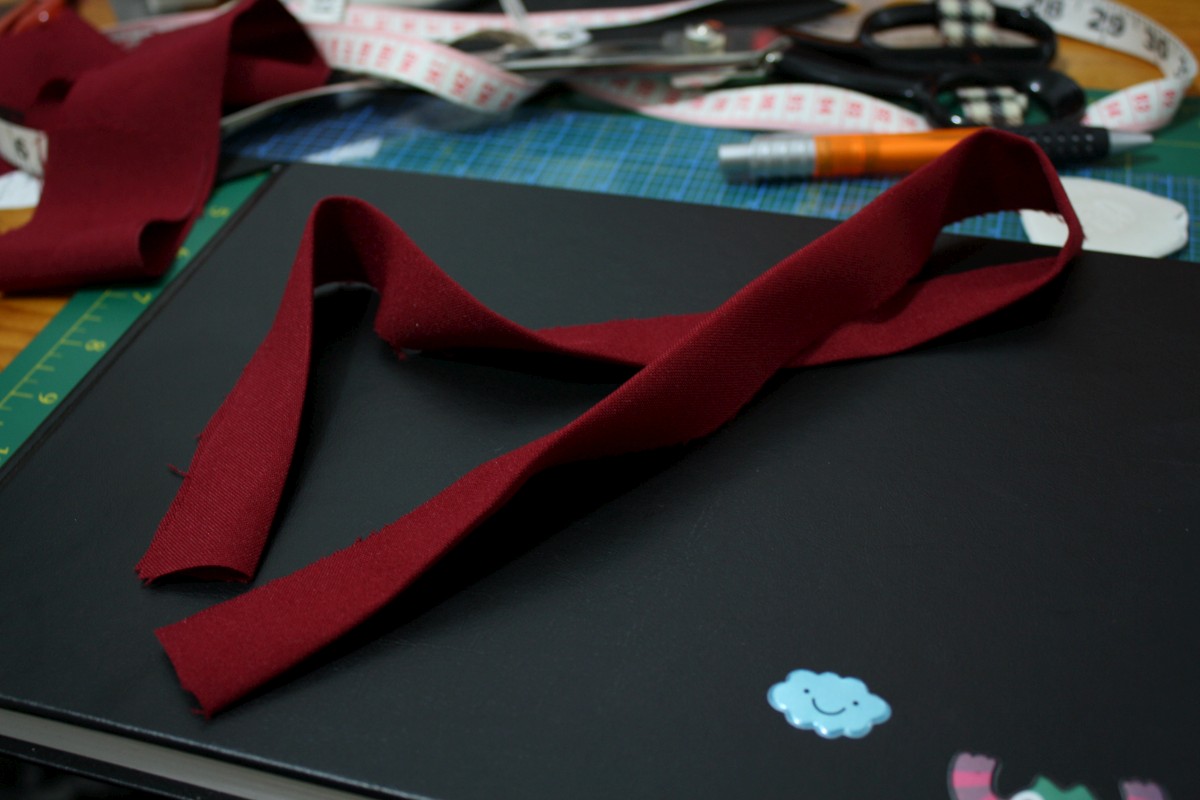 Side ties sewn