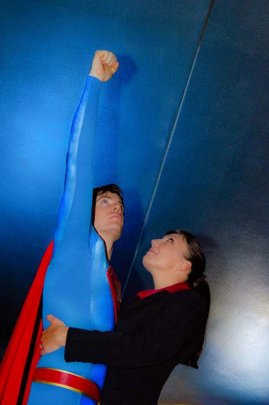 Smallville Season 11 Lois flying with Superman