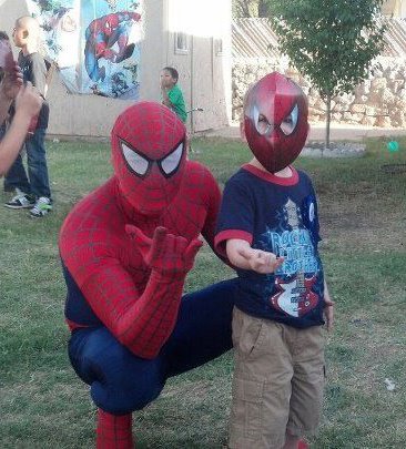 spiderman and the birthday boy