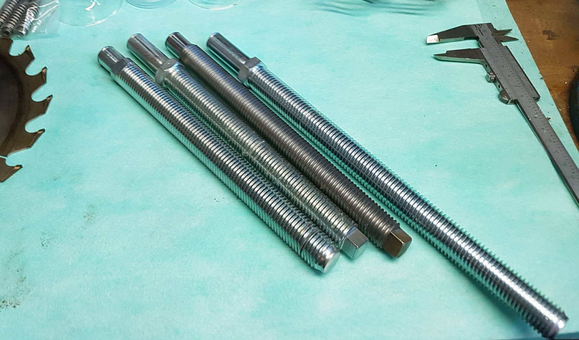 Tension rods made from scrap iron