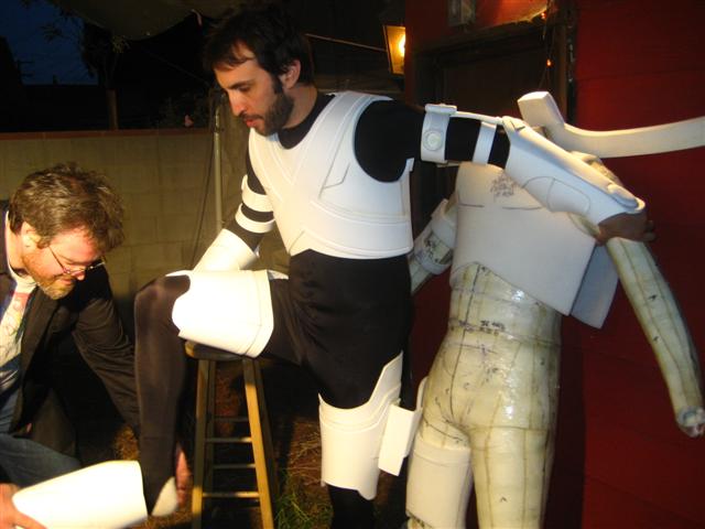 Test fitting the Upper legs and shins.