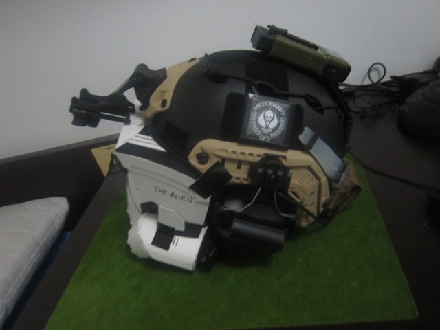 'The Alien' Side view from the helmet's left side