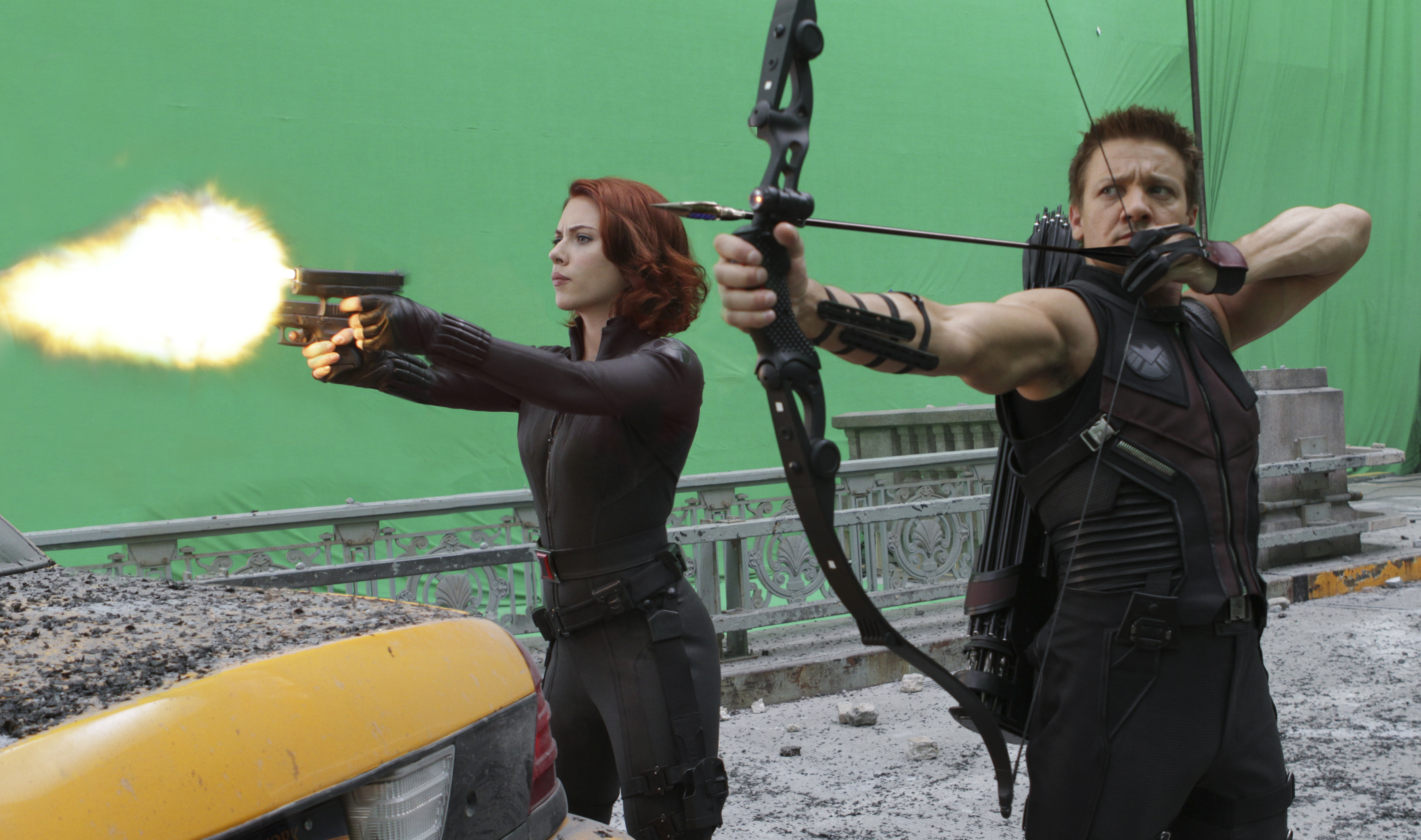 The Avengers - Black Widow and Hawkeye