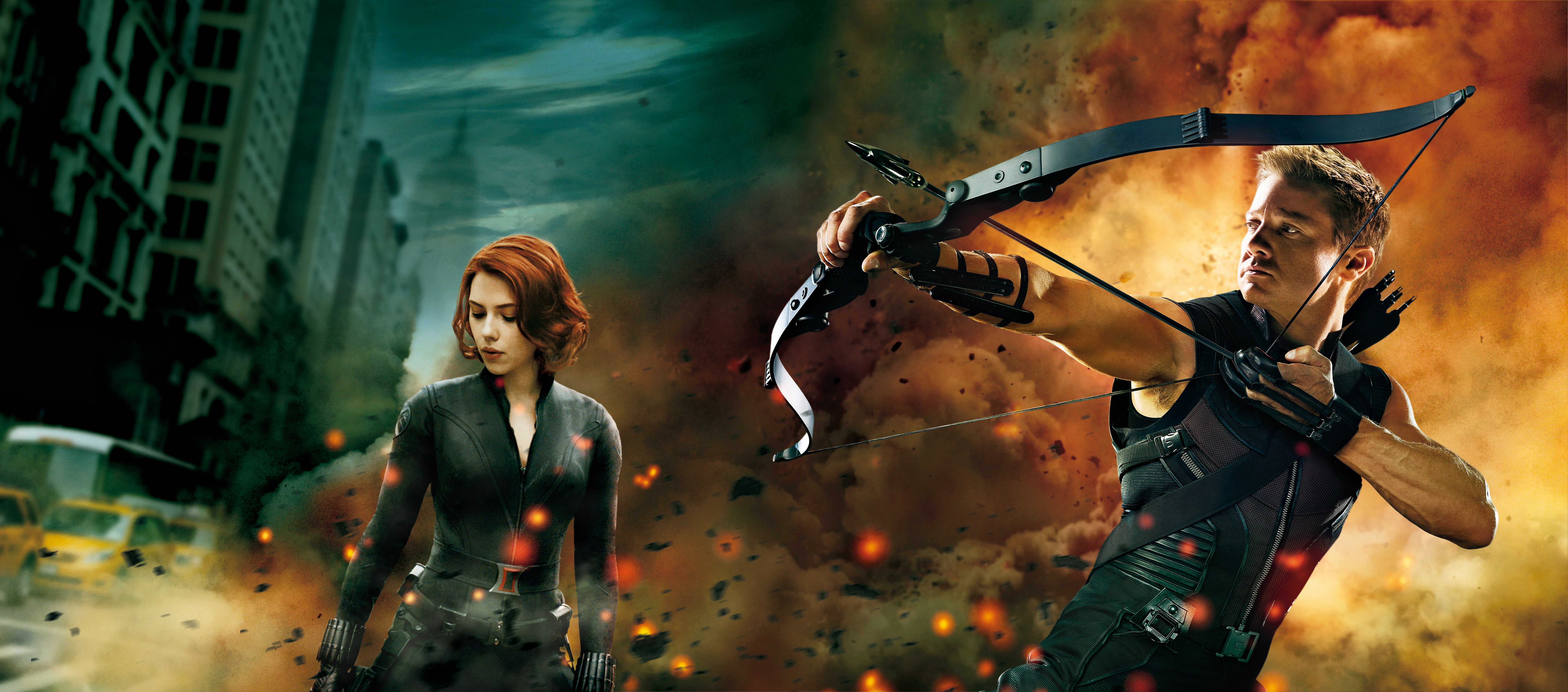 The Avengers - Black Widow and Hawkeye