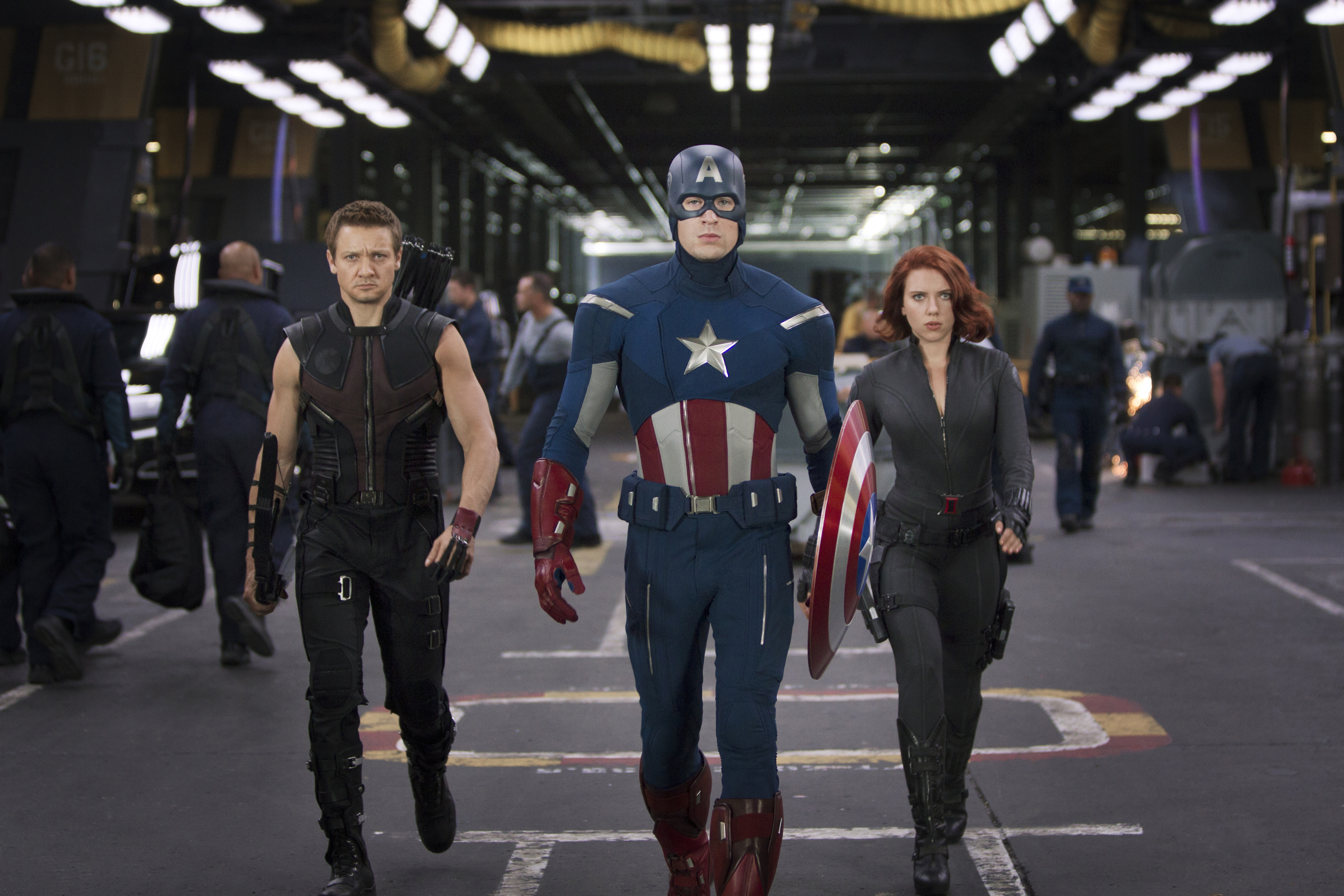 The Avengers - Hawkeye, Captain America and Black Widow