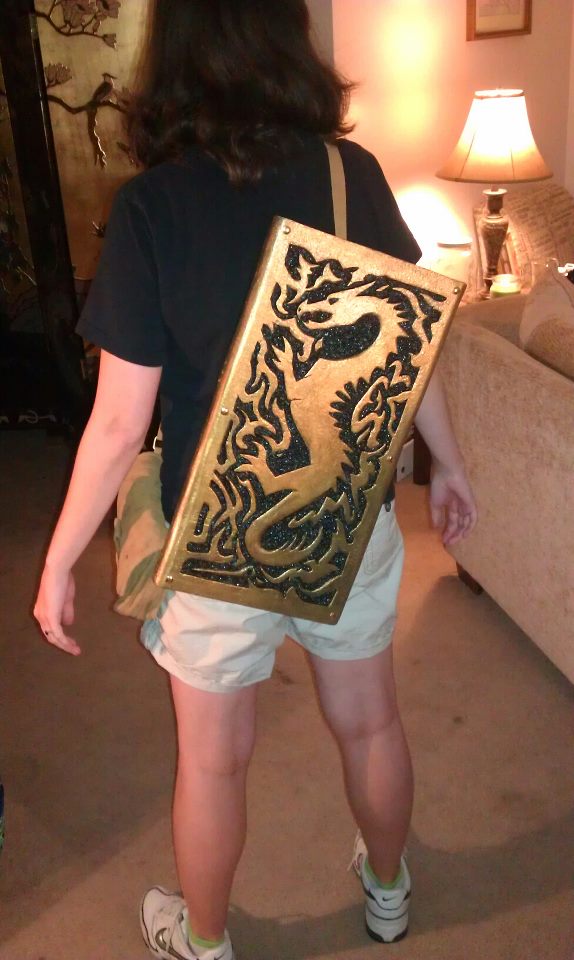 The Insignia Protector caster shield, the very first thing I ever made out of insulation foam.