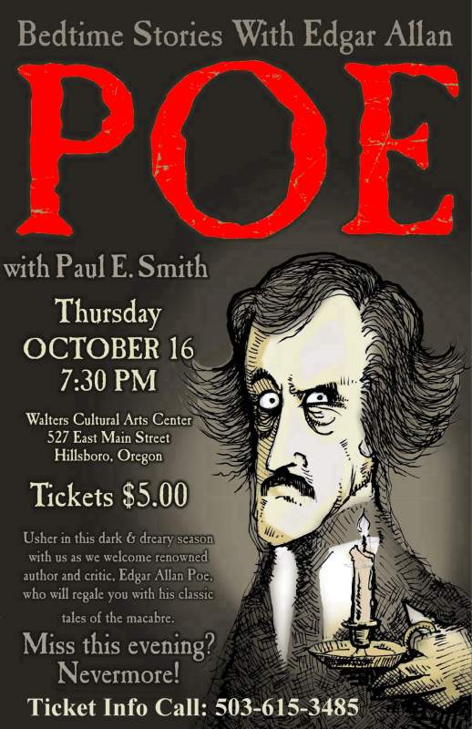 This was a poster that was made for me for the last couple of showings I did here in Oregon at a performance hall that is right across the street from