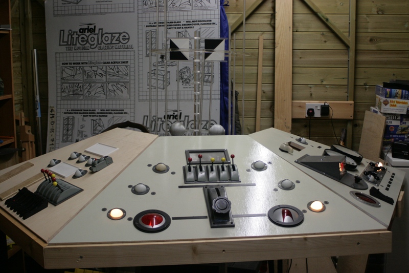 Three panels in place