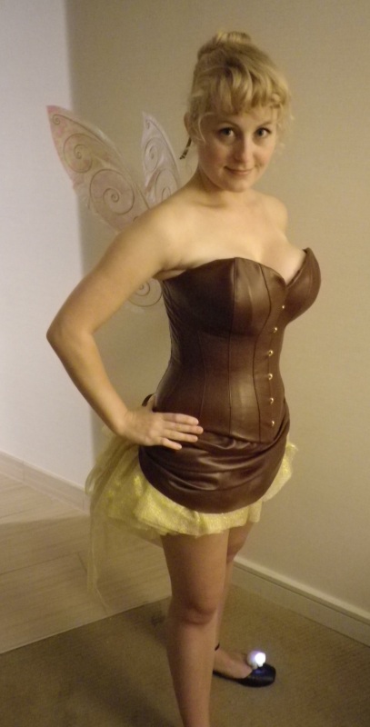 Tink, all ready to go out for the night.