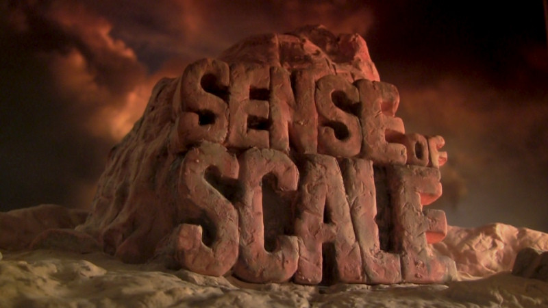 title miniature. inspired by "Life of Brian" and the "End" matte painting from "History of the World Part 1."