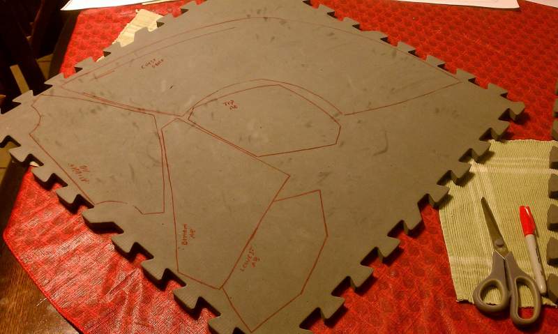 Traced and ready to start cutting...
