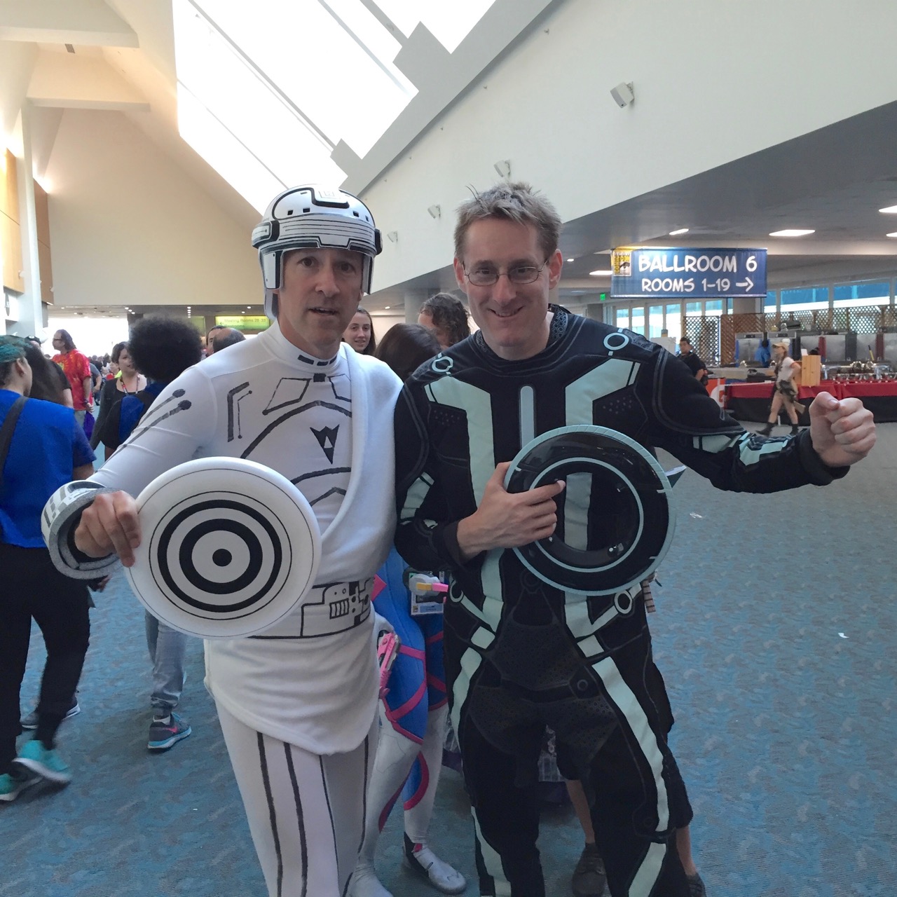 Tron (1982) Kevin Flynn costume, by David March Fleming, for the 2016 San Diego Comic-Con