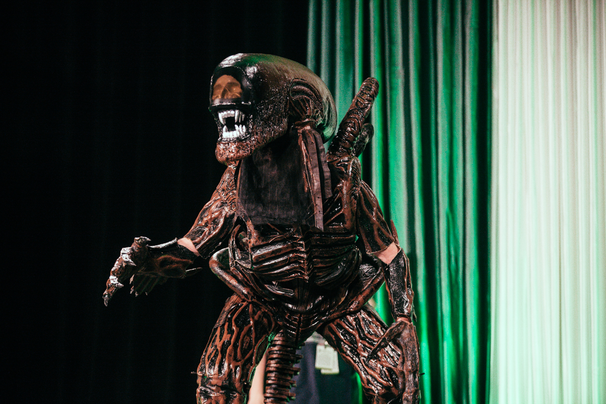 tumblr n38q1jAHgi1qbqcyto1 1280
Emerald City Comicon 2014 - on stage, the first real showing of my digi-leg alien costume.