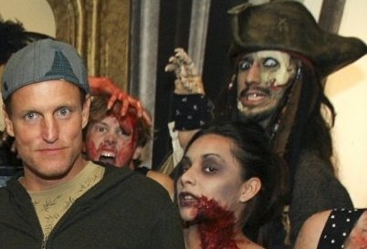 undead Jack with Woody Harrelson at Zombie Land movie premier