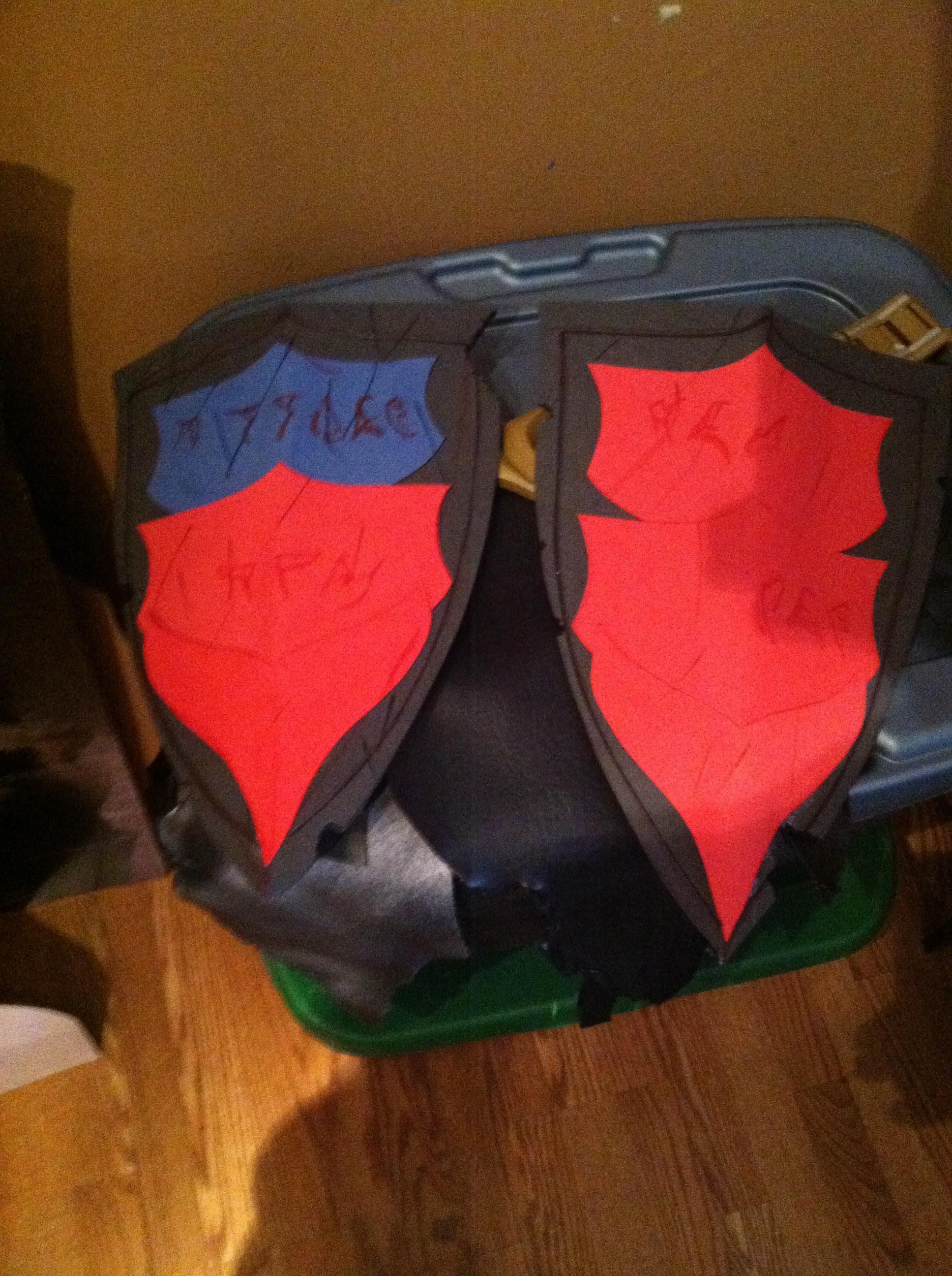 Unfinished thigh armor