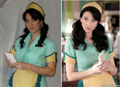 'Val' the waitress - Comparrison shot - costume is from the SG1 episode 'Momento Mori' (Season 10)