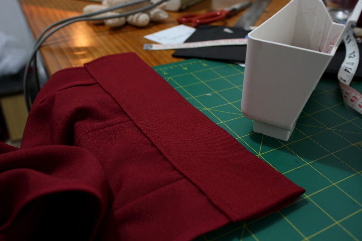 Waistband sewn in