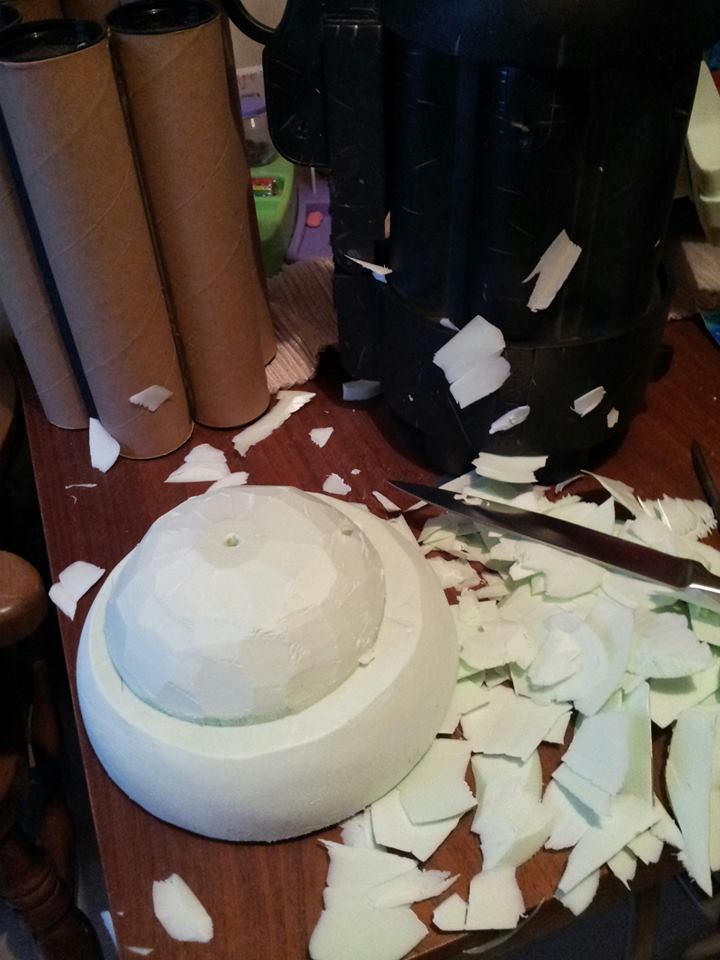 What is not a postal tube on this Big Baby build, is insulating foam...all hand carved too :-D